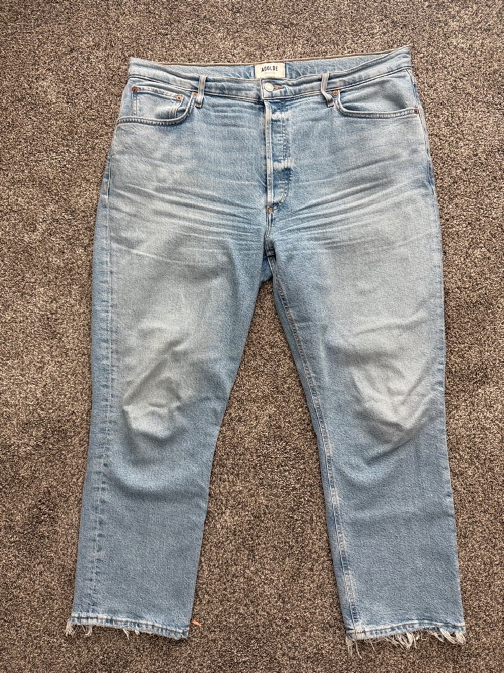 Agolde Riley High Rise Straight Crop Jeans - Picture 3 of 6